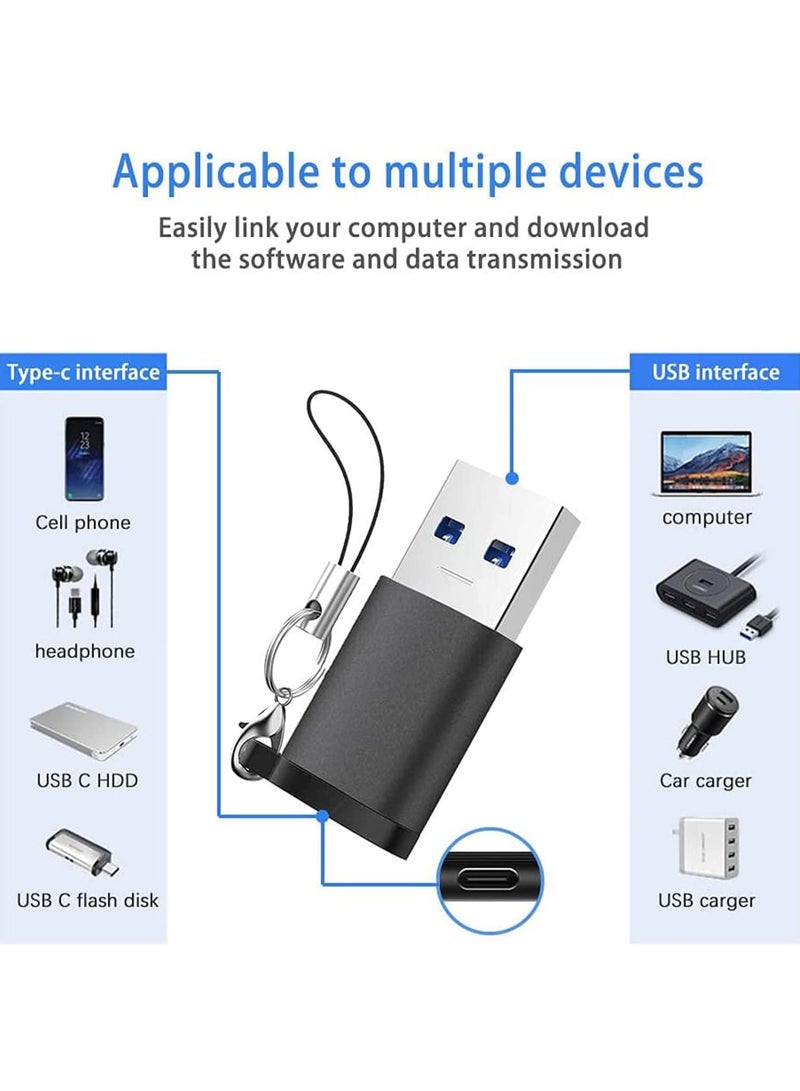 تايكوم محول من النوع C إلى USB 3.0، عبوتان، OTG من النوع C أنثى إلى USB 5 جيجابت في الثانية، النوع C 3.1 متوافق مع أجهزة MacBook Pro و iPad Pro وأجهزة الكمبيوتر المحمولة، توصيل الطاقة والمزيد. - Image 5